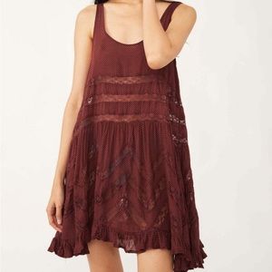 Free people flowy slip voile dress